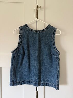 Abercrombie & Fitch Denim Sleeveless crop top